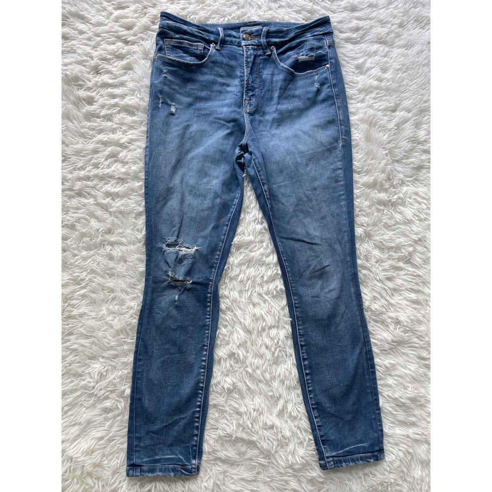 Good American Good Legs High Rise Skinny Crop Jeans